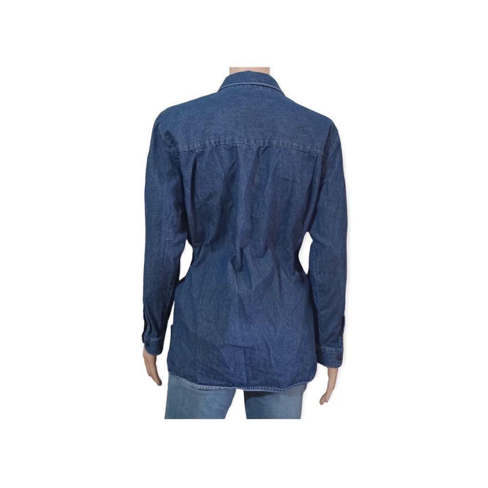 Vintage Karen Scott Christmas Denim Long Sleeve Shirt Size: S - Picture 2 of 10